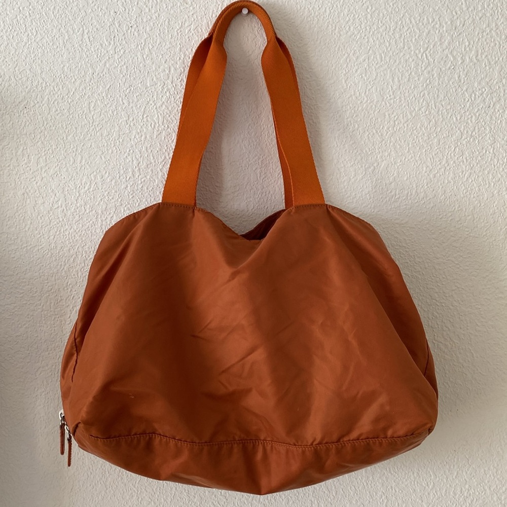 Bric’s Fly Collection Shopping Bag. Orange Nylon Tote.